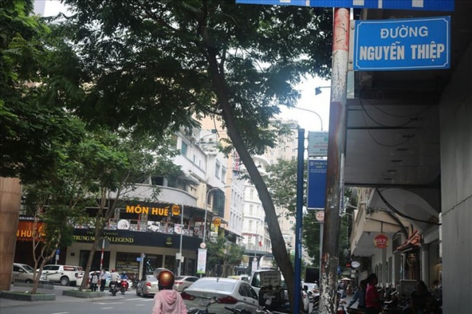 Đường Nguyễn Thiệp (tên đường đúng là Nguyễn Thiếp). Ảnh: TL