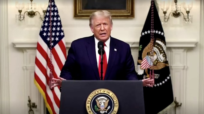 Tổng thống Donald Trump chỉ trích Trung Quốc trong bài phát biểu tại Đại hội đồng Liên Hợp Quốc hôm thứ Ba - Ảnh: Nhà Trắng