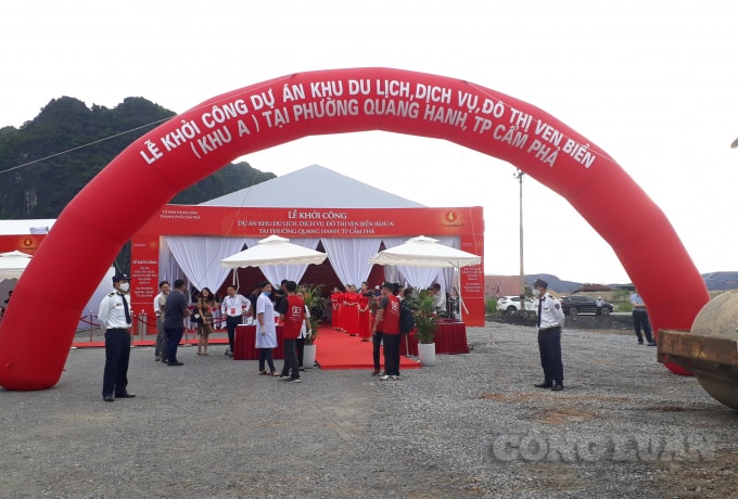 Quang cảnh Lễ khởi công dự án Khu đô thị ven biển Quảng Hanh. Ảnh: Nguyễn Quân.
