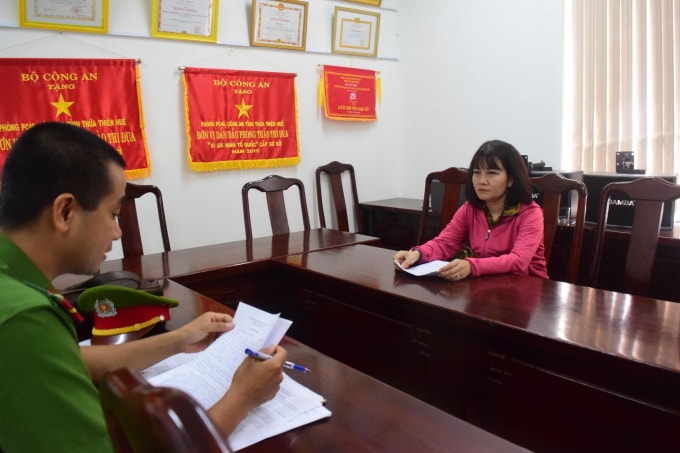 Bị can Trần Thị Thu – Giám đốc Công ty TNHH Thương mại và dịch vụ tổng hợp Phúc Điền.