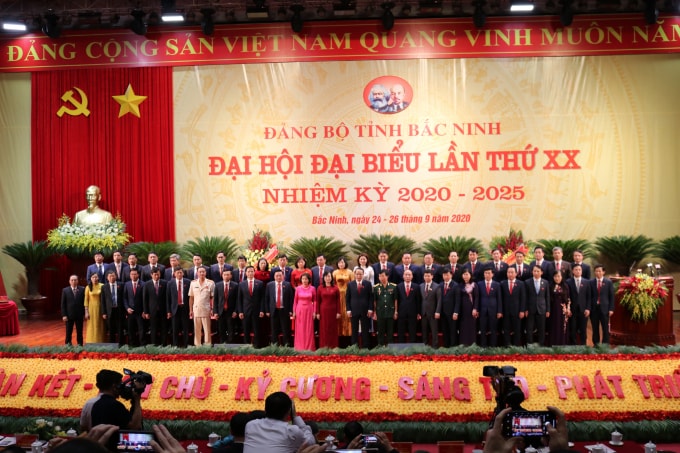Ban Chấp hành Đảng bộ tỉnh Bắc Ninh khóa XX nhiệm kỳ 2020 - 2025 ra mắt Đại hội