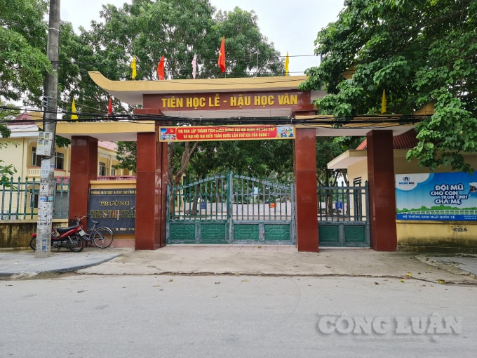 Trường THCS thị trấn Nghi Sơn nơi xảy ra sự việc đau lòng trên
