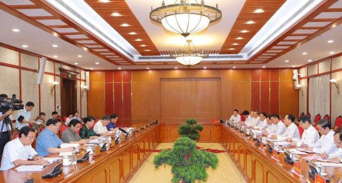 Toàn cảnh buổi làm việc. Ảnh: BTH