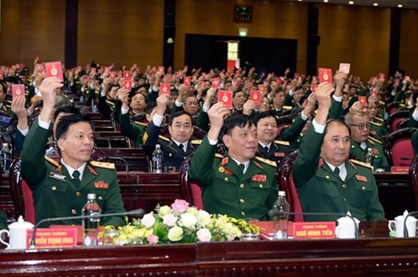 Đại hội biểu quyết thông qua Dự thảo Nghị quyết Đại hội đại biểu Đảng bộ Quân đội lần thứ XI