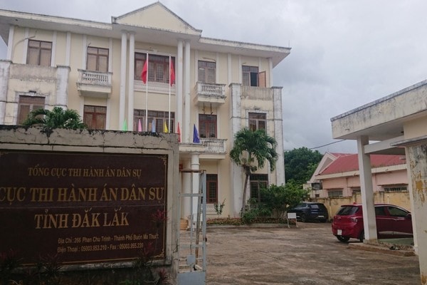 Cục Thi hành án dân dự tỉnh Đắk Lắk nơi ô Thủy làm việc.