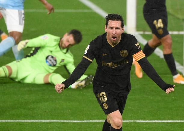 Messi để lại dấu ấn dù trận đấu này anh không trực tiếp ghi bàn thắng. Ảnh: internet.