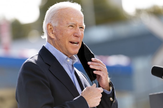 Ứng viên đảng Dân chủ Joe Biden sẽ được đi kiểm tra COVID-19 - Ảnh: Reuters