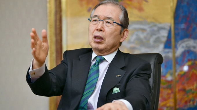 Giám đốc điều hành Nidec, Shigenobu Nagamori, lập luận rằng Nhật Bản cần phải giải phóng các lực lượng cạnh tranh bằng cách nới lỏng các quy định. Ảnh: Toshiki Sasazu/Nikkei