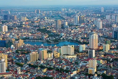 Đến năm 2045, Hà Nội trở thành thành phố kết nối toàn cầu, có sức cạnh tranh quốc tế. Ảnh: TL