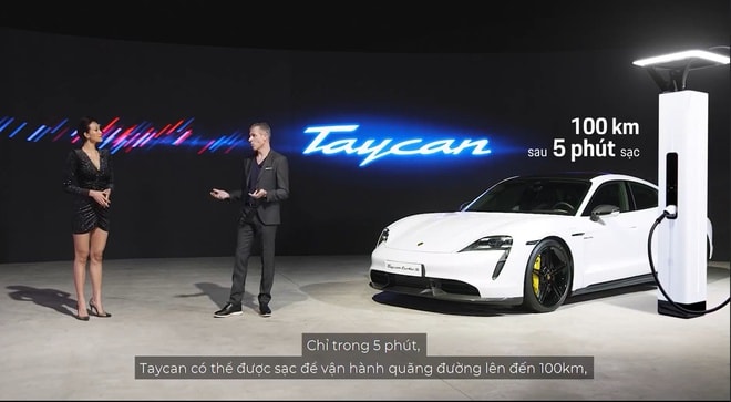 Mẫu xe điện Porsche Taycan.