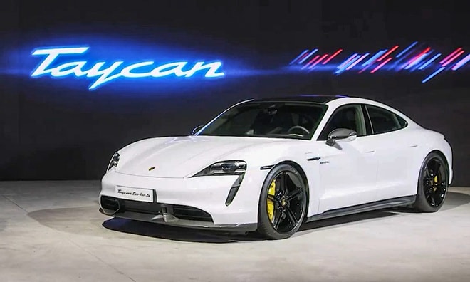 Mẫu xe điện Porsche Taycan.