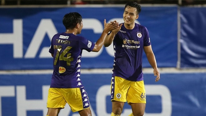 Hà Nội FC giành trọn vẹn 3 điểm tiến bước gần ngôi vô địch giải V.League 2020. Ảnh: thethaovanhoa.