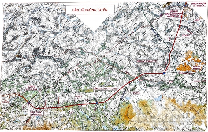 Dự án đi qua khu vực thành phố Thanh Hóa và các huyện Đông Sơn, huyện Triệu Sơn, huyện Như Thanh, huyện Thọ Xuân, tỉnh Thanh Hóa.