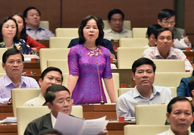 Đại biểu Phạm Thị Thu Trang (đoàn Quảng Ngãi).
