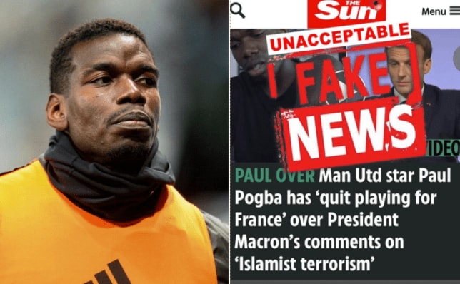 Tiền vệ Pogba muốn rời đội tuyển Pháp là tin đồn sai sự thật. Ảnh: bongda24h.vn