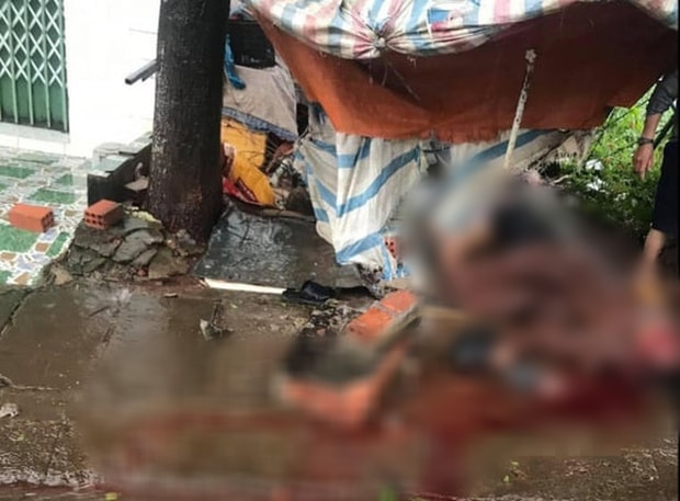 Anh Pyan bị tường đổ đè nên người bị thương
