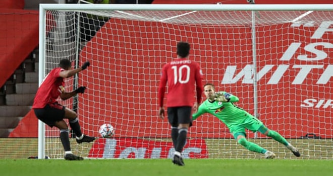 Cầu thủ Anthony Martial có bàn thắng trên chấm 11m. Ảnh: thethaovanhoa.vn