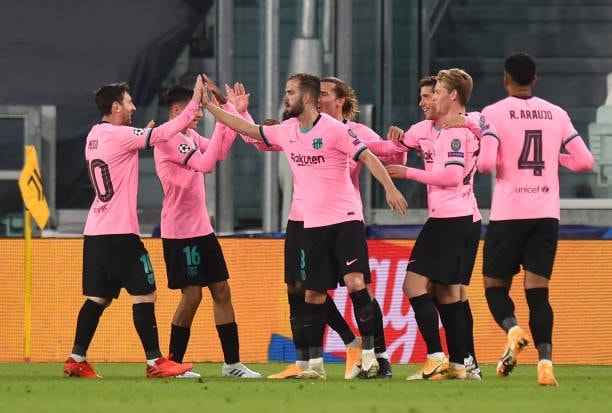CLB Barca có bàn thắng sớm trong hiệp thi đấu đầu tiên tại Champions League 2020. Ảnh: thethao247.vn