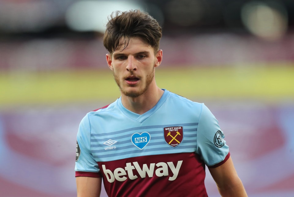 Tiền vệ Declan Rice là mục tiêu lớn ở kỳ chuyển nhượng mùa Đông của Chelsea. Ảnh: TL