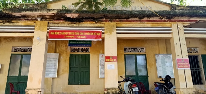 Trụ sở Công an xã Hồng Quang nơi xảy ra sự việc