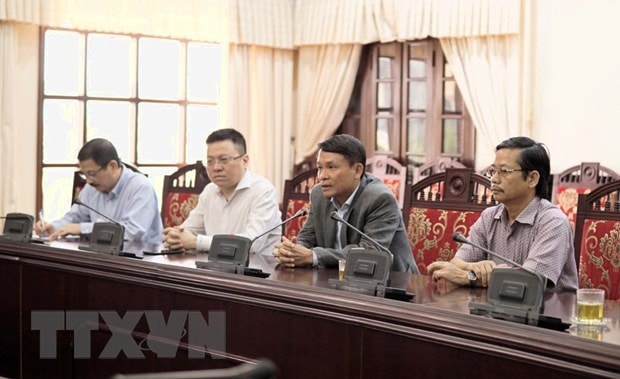 Ông Nguyễn Đức Lợi, Ủy viên Trung ương Đảng, Tổng giám đốc Thông tấn xã Việt Nam phát biểu tại buổi làm việc. (Nguồn: TTXVN)