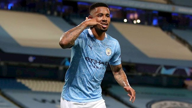 Cầu thủ Gabriel Jesus ghi bàn cho Man City. Ảnh: bongda24h.vn
