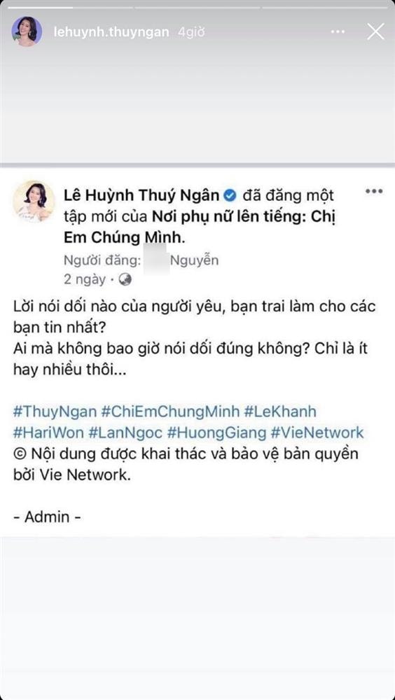 Thúy Ngân chỉ ra rằng bài đăng không có hashtag
