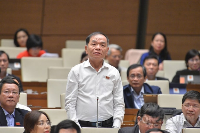 Đại biểu Lê Thanh Vân (đoàn Cà Mau) chất vấn tại Quốc hội.