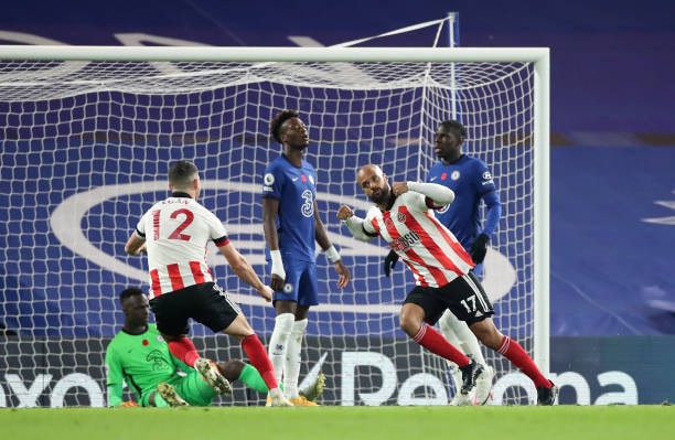 Chelsea bị Sheffield dẫn trước 1 bàn. Ảnh: thethao247.vn