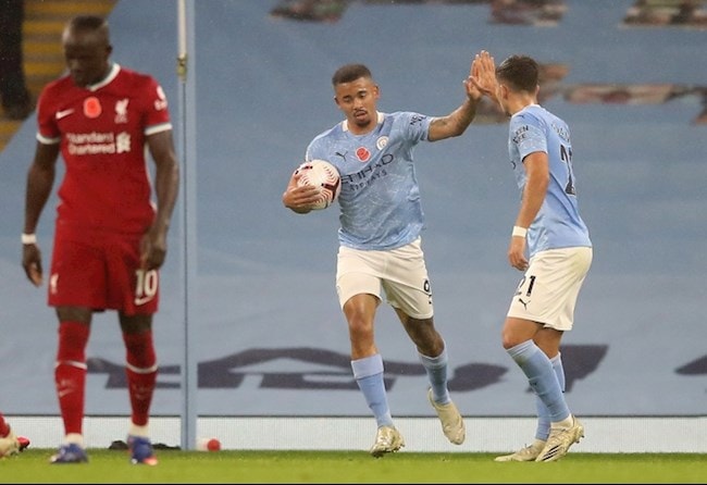 Gabriel Jesus gỡ hòa 1-1 cho Man City. Ảnh: bongda24h.vn