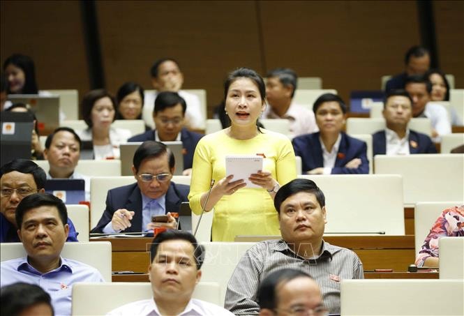 Đại biểu Mai Thị Kim Nhung (đoàn Quảng Trị). Ảnh: TTXVN