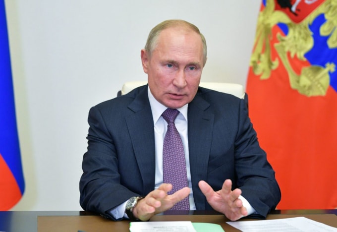 Tổng thống Nga Putin cho biết lực lượng hòa bình sẽ triển khai tại khu vực tranh chấp Nagorno-Karabakh - Ảnh: Reuters