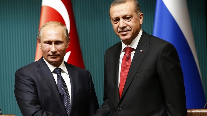 Tổng thống Nga trong một cuộc gặp với Tổng thống Tayyip Erdogan - Ảnh: Russiabusinesstoday
