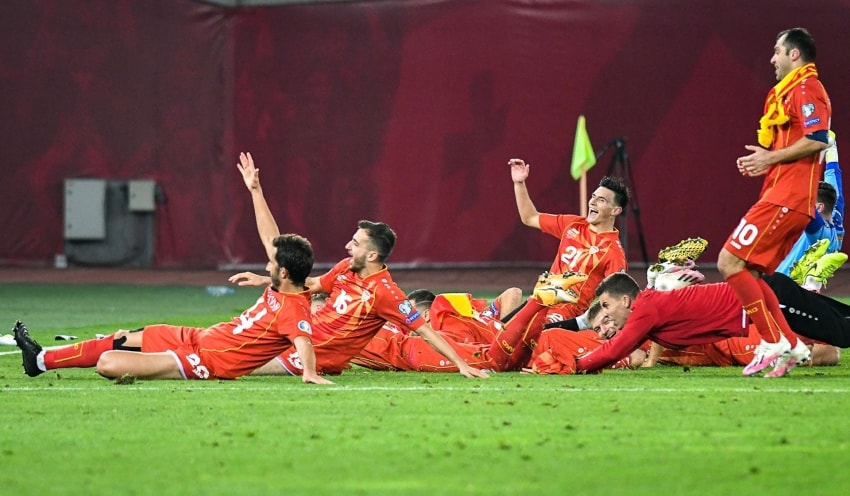 Bắc Macedonia sẽ có mặt tại EURO 2021. Ảnh: thethao247.vn