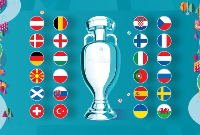 Danh sách 24 đội tuyển tham dự vòng chung kết EURO 2021. Ảnh: tienphong.vn