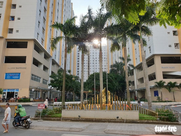 Tòa chung cư nơi xảy ra sự việc thương tâm. Ảnh: tuoitre.vn
