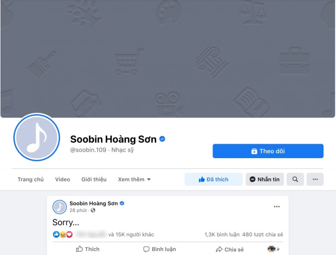 Trạng thái mới nhất của Soobin Hoàng Sơn.