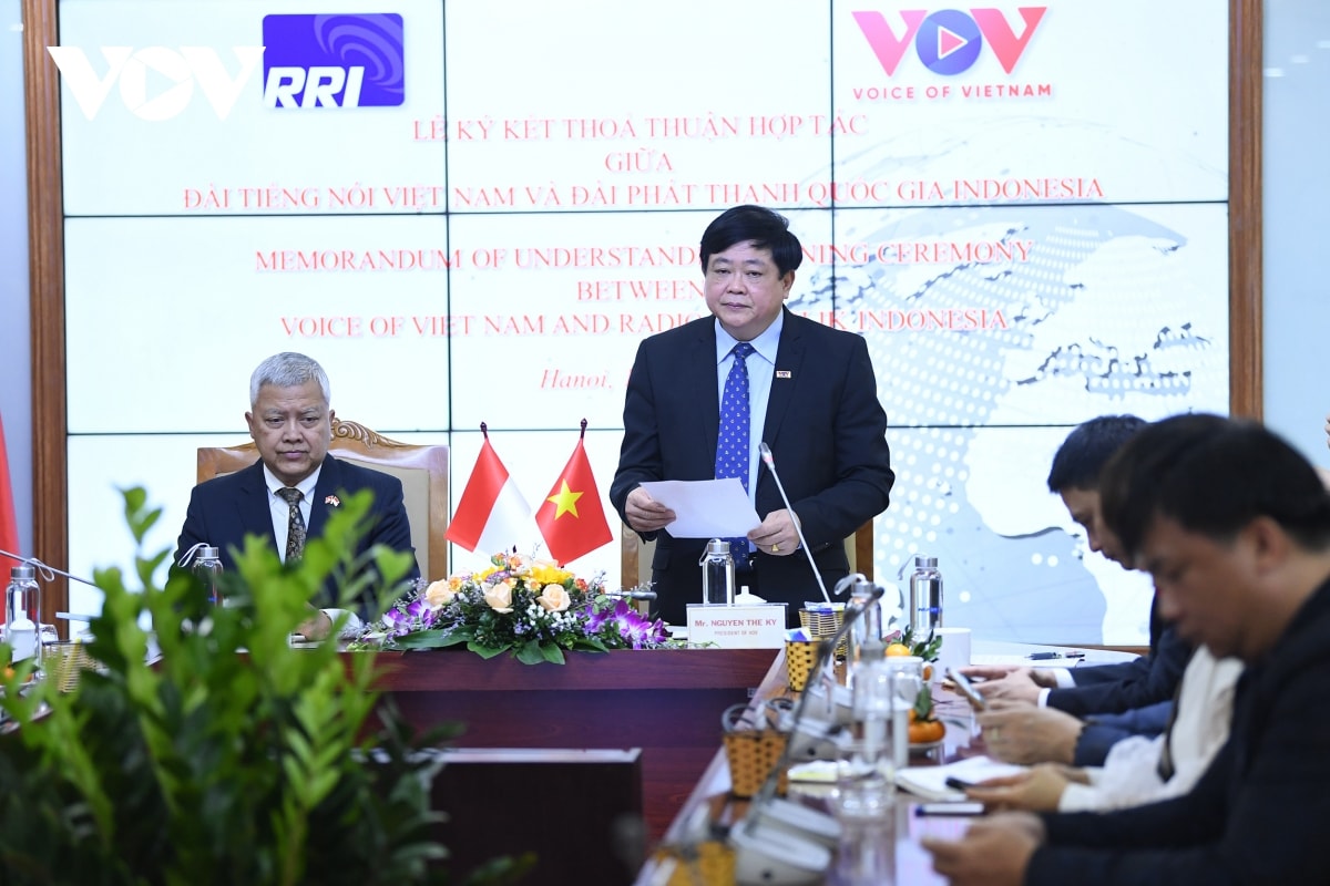 Tổng Giám đốc Nguyễn Thế Kỷ phát biểu tại lễ ký kết. Ảnh: vov.vn