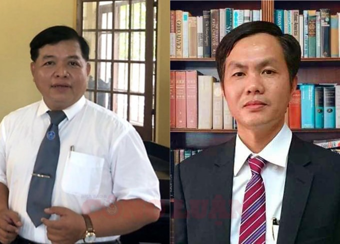 Luật sư Nguyễn Tri Đức (ảnh trái) và Luật sư Đoàn Khắc Độ cùng quan điểm cho rằng: Khu đất xây dãy chuồng trại nuôi gà của ông Việt được miễn phép xây dựng theo điểm k, khoản 2, Điều 89 Luật Xây dựng năm 2014! (Ảnh - Chính Kỳ)