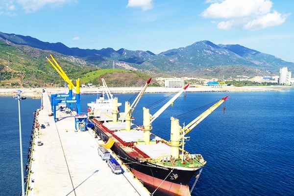 Khu vực dự kiến thực hiện dự án điện khí nằm gần Cảng tổng hợp nam Vân Phong. Ảnh: Báo Khánh Hòa
