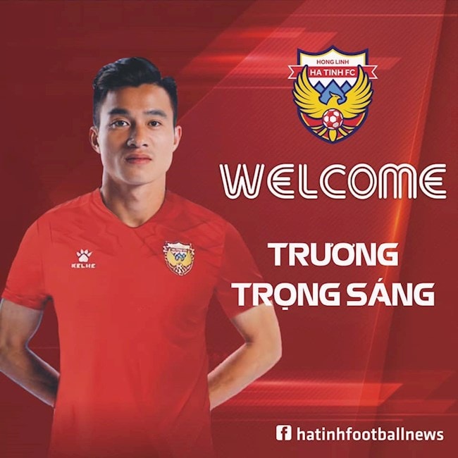 Hồng Lĩnh Hà Tĩnh cho ra mắt tân binh Trương Trọng Sáng. Ảnh: bongda24h.vn