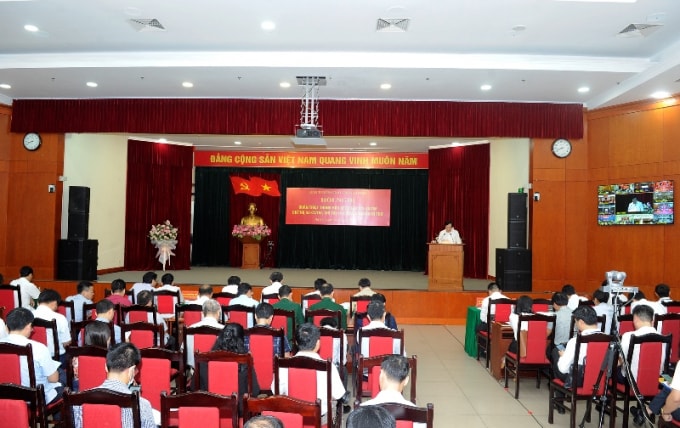 Hội nghị quán triệt Thông báo Kết luận số 173, Chỉ thị số 43, Chỉ thị số 44 của Ban Bí thư bằng hình thức trực tuyến tại 183 điểm cầu trong cả nước vào tháng 9. Ảnh Bảo Châu