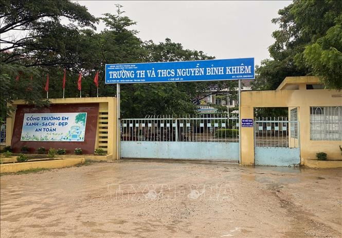 Các trường học trên địa bàn tỉnh Ninh Thuận cho học sinh nghỉ học ngày 30/11. Ảnh: TTXVN