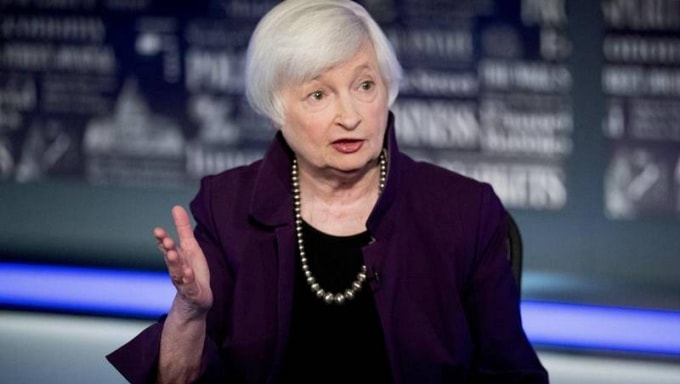 Cựu Chủ tịch Cục Dự trữ Liên bang Mỹ, bà Janet Yellen. Ảnh: MSNBC