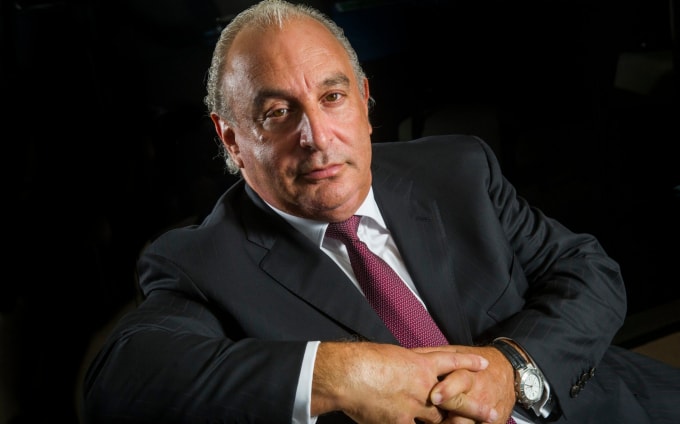 Phillip Green, ông chủ của hãng thời trang Topshop. Ảnh: BBC