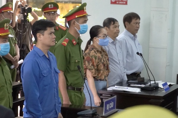 Bị cáo Lê Quang Huy Phương tại tòa.