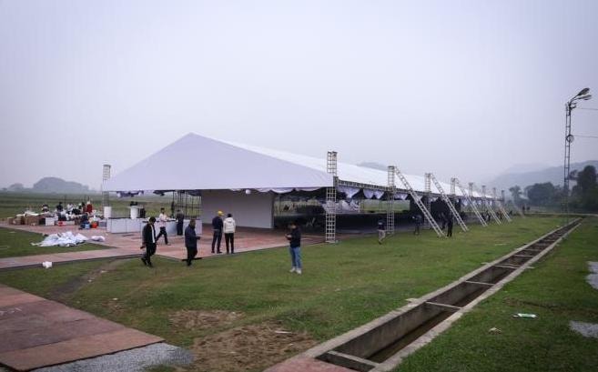Rạp cưới của Công Phượng rộng tới gần 1500 m2. Ảnh: zingnews.vn