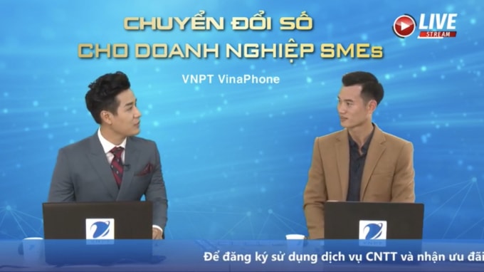 Livestream trên fanpage VNPT VinaPhone tìm khách hàng doanh nghiệp may mắn trong chương trình Đăng ký nhanh tay, vận may sẽ tới.