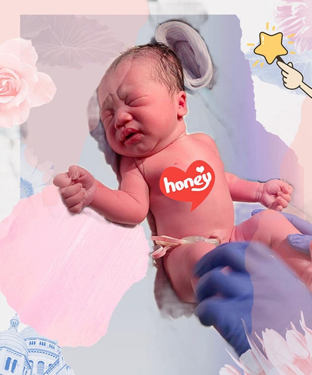 Mặc dù, mới sinh bé Dưa Hấu đã trộm vía khá bụ bẫm.