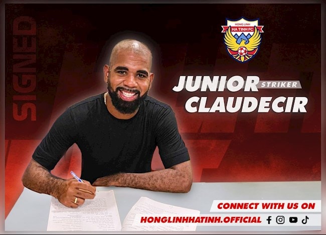 Claudecir gia nhập Hồng Lĩnh Hà Tĩnh ở V.League 2021. Ảnh: bongda24h.vn